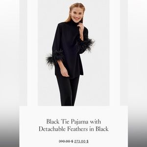 NWT. Daily Sleeper Black Tie feather pajamas.